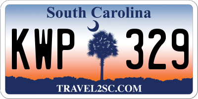 SC license plate KWP329