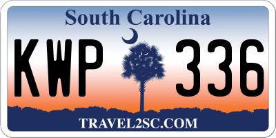 SC license plate KWP336