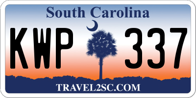 SC license plate KWP337
