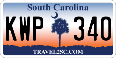 SC license plate KWP340
