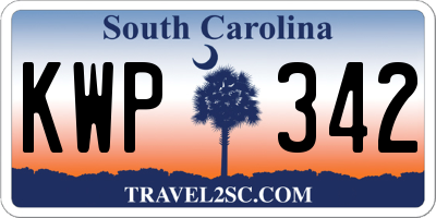 SC license plate KWP342