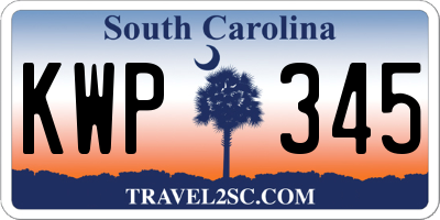 SC license plate KWP345