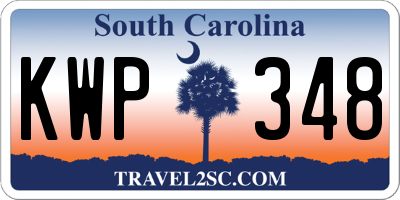 SC license plate KWP348