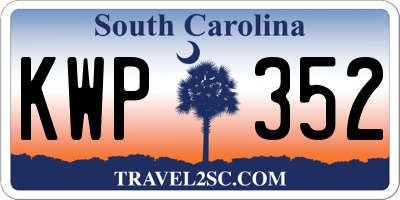 SC license plate KWP352