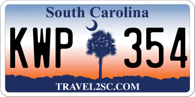 SC license plate KWP354