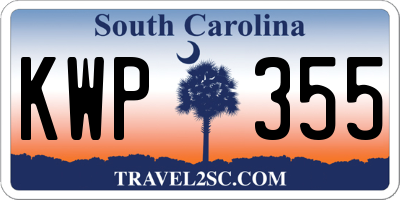 SC license plate KWP355