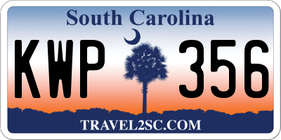 SC license plate KWP356