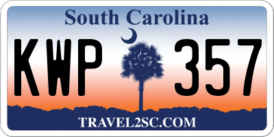 SC license plate KWP357