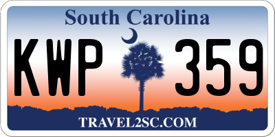 SC license plate KWP359