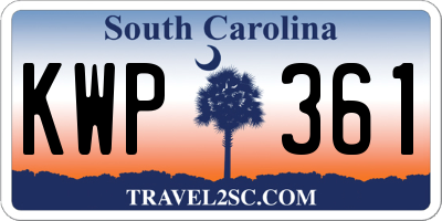 SC license plate KWP361