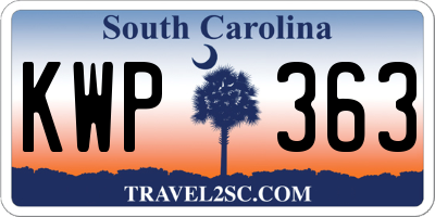 SC license plate KWP363