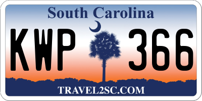 SC license plate KWP366