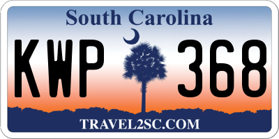 SC license plate KWP368
