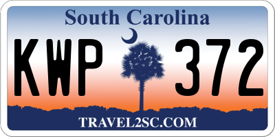 SC license plate KWP372