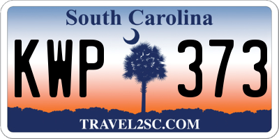 SC license plate KWP373