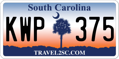 SC license plate KWP375