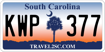 SC license plate KWP377