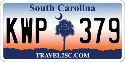 SC license plate KWP379