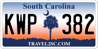 SC license plate KWP382