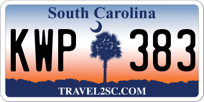 SC license plate KWP383