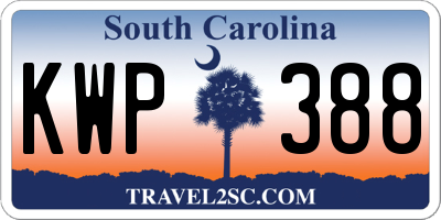 SC license plate KWP388