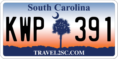 SC license plate KWP391