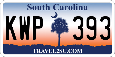 SC license plate KWP393