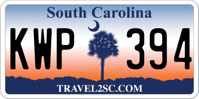 SC license plate KWP394