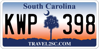 SC license plate KWP398