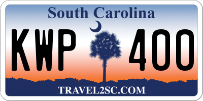 SC license plate KWP400
