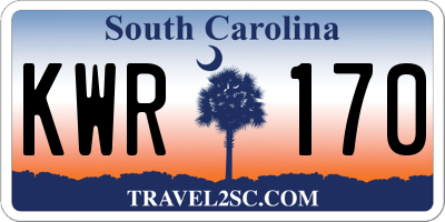 SC license plate KWR170