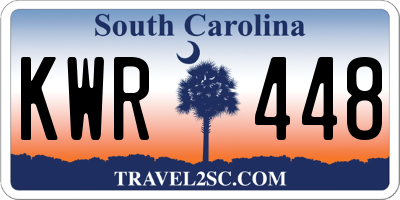 SC license plate KWR448