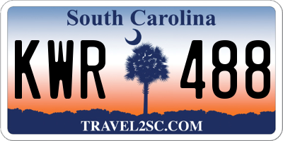 SC license plate KWR488