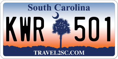 SC license plate KWR501