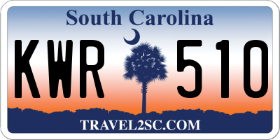 SC license plate KWR510