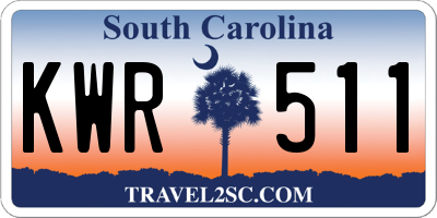 SC license plate KWR511