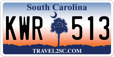 SC license plate KWR513