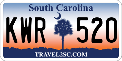 SC license plate KWR520
