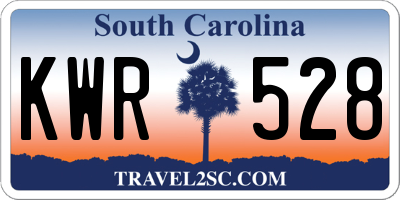 SC license plate KWR528