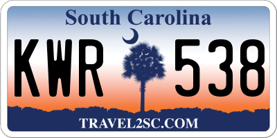SC license plate KWR538