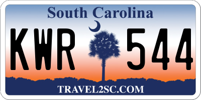 SC license plate KWR544