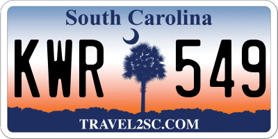 SC license plate KWR549