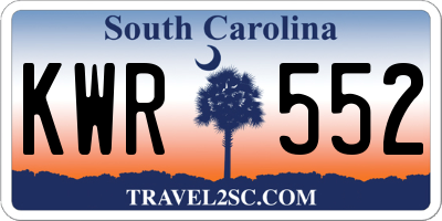 SC license plate KWR552