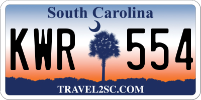 SC license plate KWR554