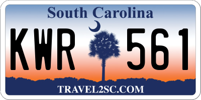 SC license plate KWR561