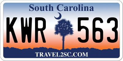 SC license plate KWR563