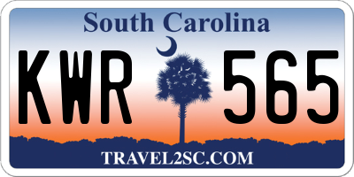 SC license plate KWR565