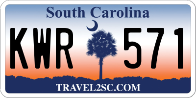 SC license plate KWR571