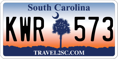 SC license plate KWR573