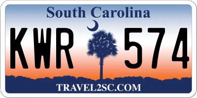 SC license plate KWR574